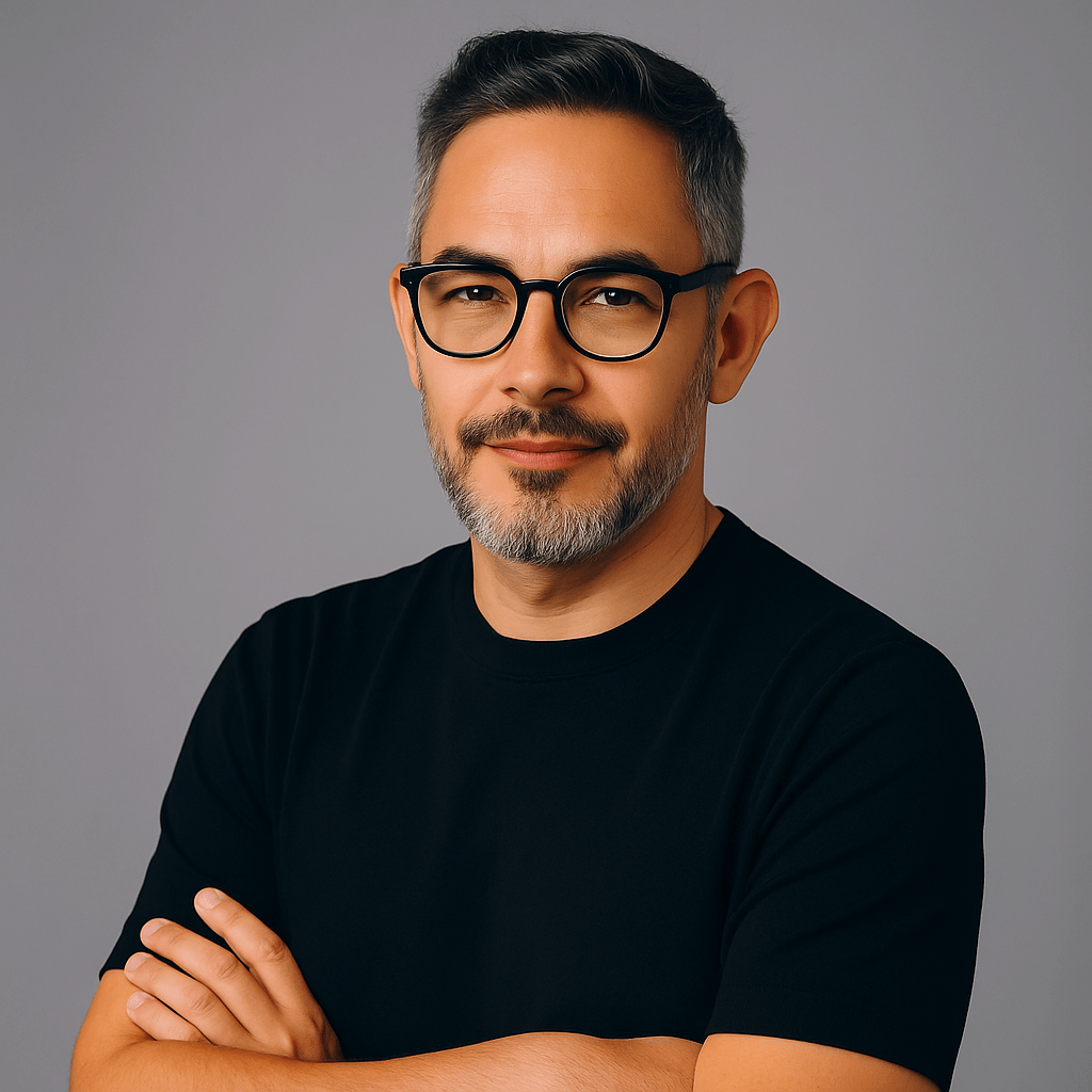 Professional headshot of George Kyrosian, founder of LeRaiser, wearing a blazer and glasses with a confident expression.